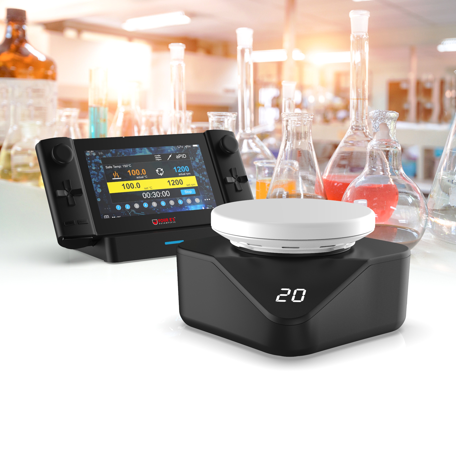 5" Multi Magnetic Hotplate Stirrers With Hub Control
